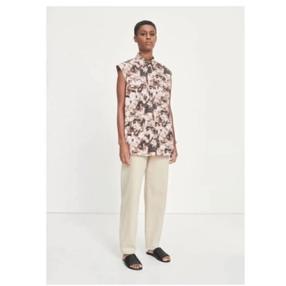 Samsøe Samsøe Tea Shirt Top Women's Camo Clay Vest Coat Size XS NWT